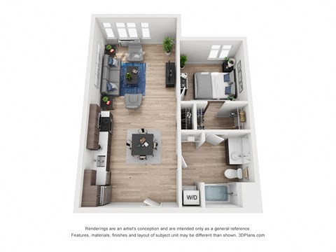 North Hollow Apartments C1 Floor Plan